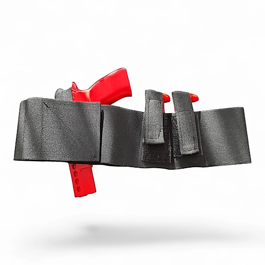 Korse Tabanca Kılıfı-Çift Şarjörlüklü ve Kelepçe Kılıflı-Siyah